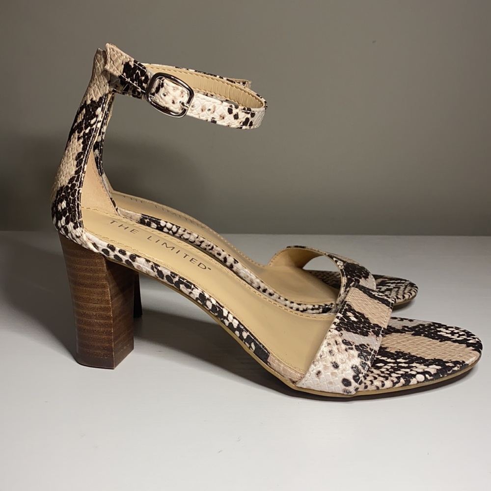 The Limited snake skin heel